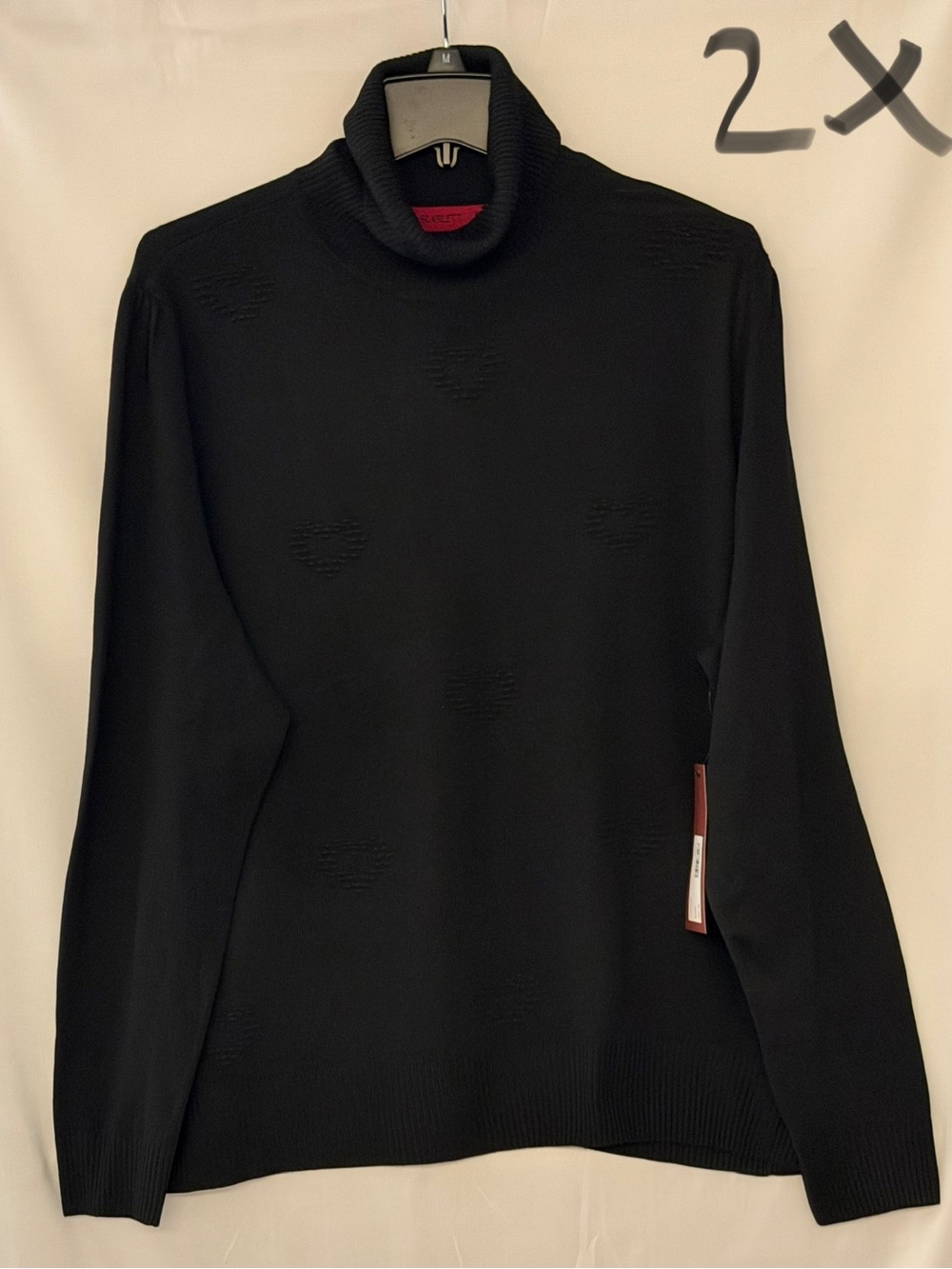 Women's Black Turtleneck Sweater - Lightweight Rib Trim